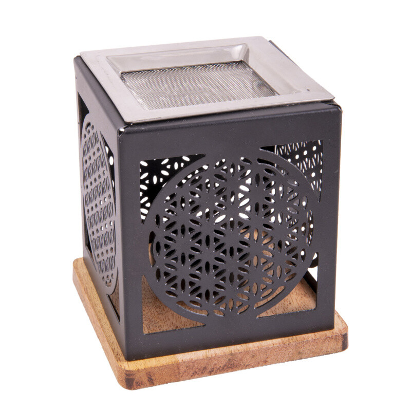 Censer / Candle Holder Metal Flower of Life