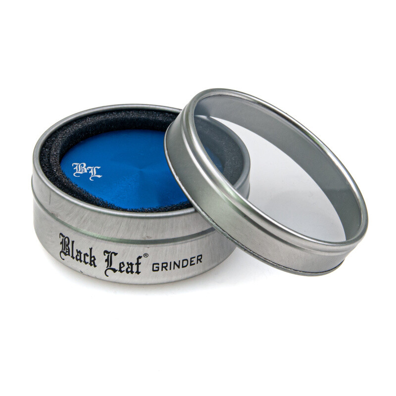 Grinder Black Leaf CNC 5 cm 2-parts Blue