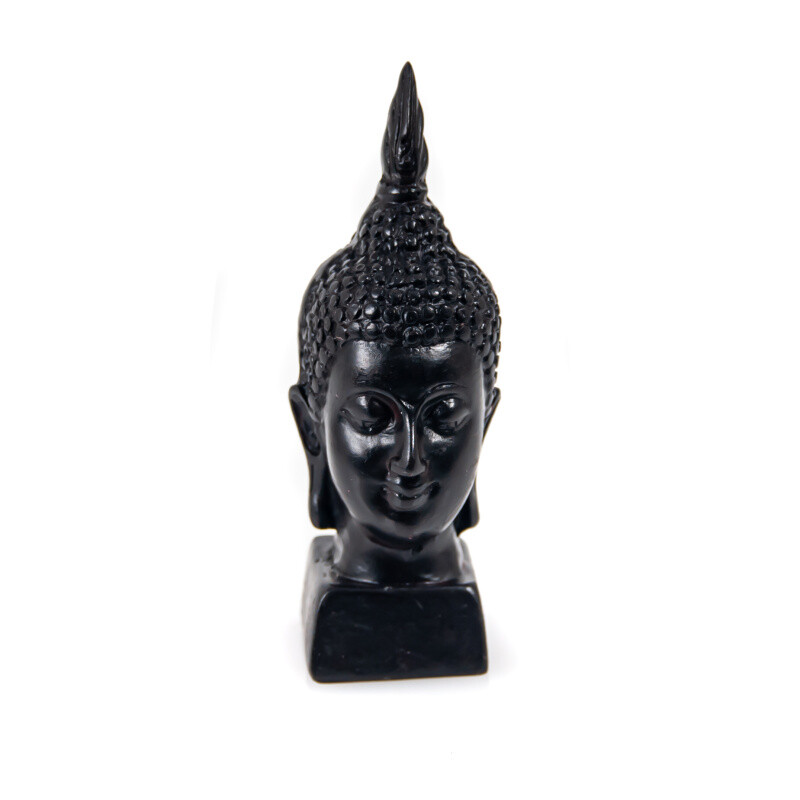Statuette Resin Buddha Head  8,5 cm Black