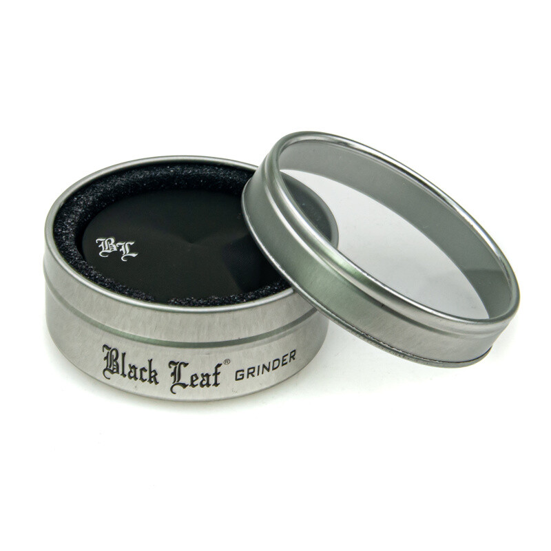 Grinder Black Leaf CNC 5 cm 2-parts Black