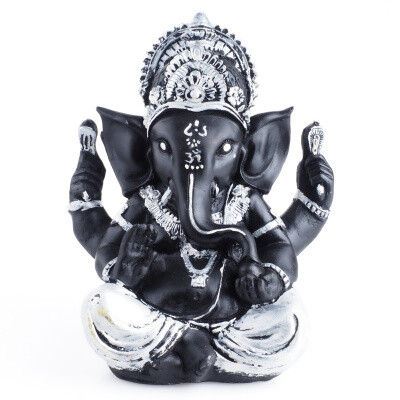 Statuette Resin Ganesha 22 cm Black