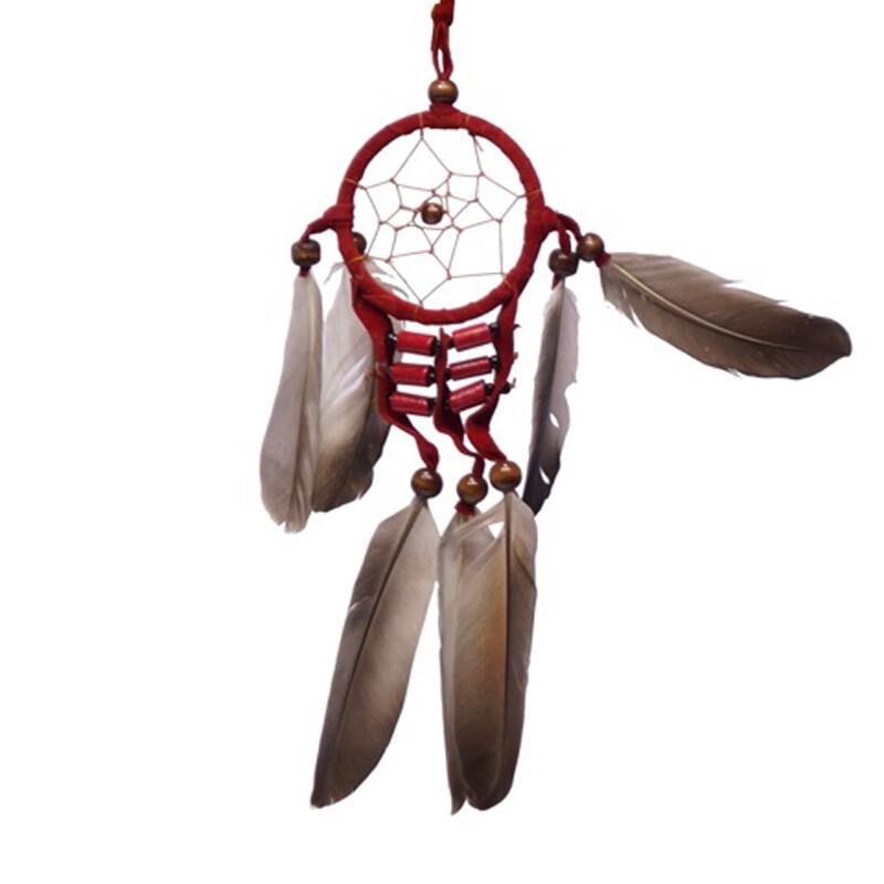 Dream Catcher Native American 6 cm Red