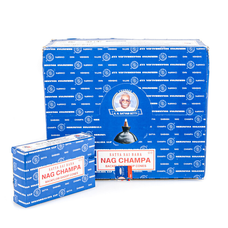 Indian Incense Backflow Cones Satya Nag Champa