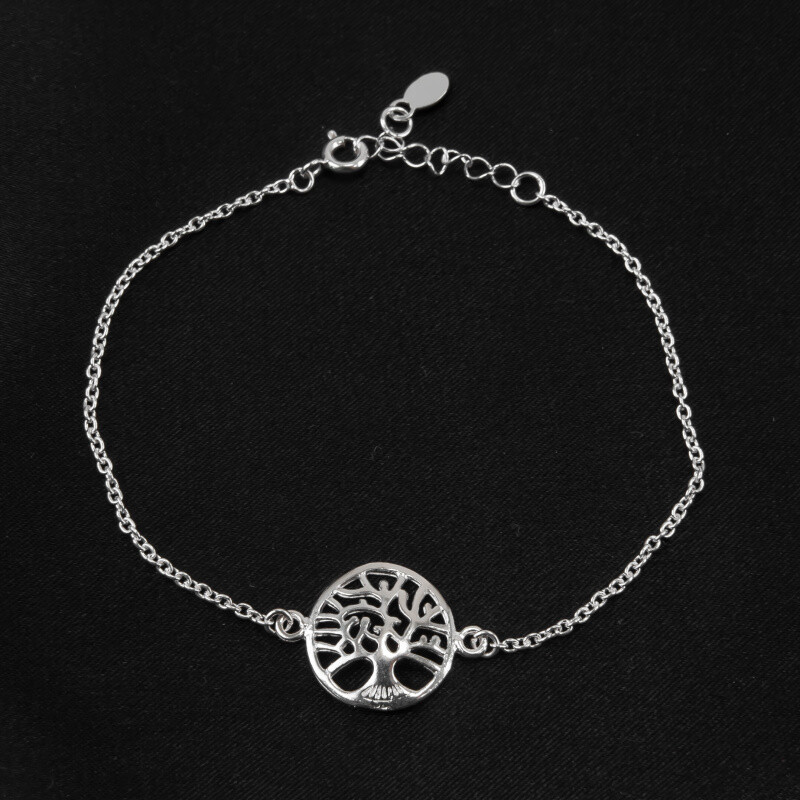 Silver Bracelet Simple Tree of Life
