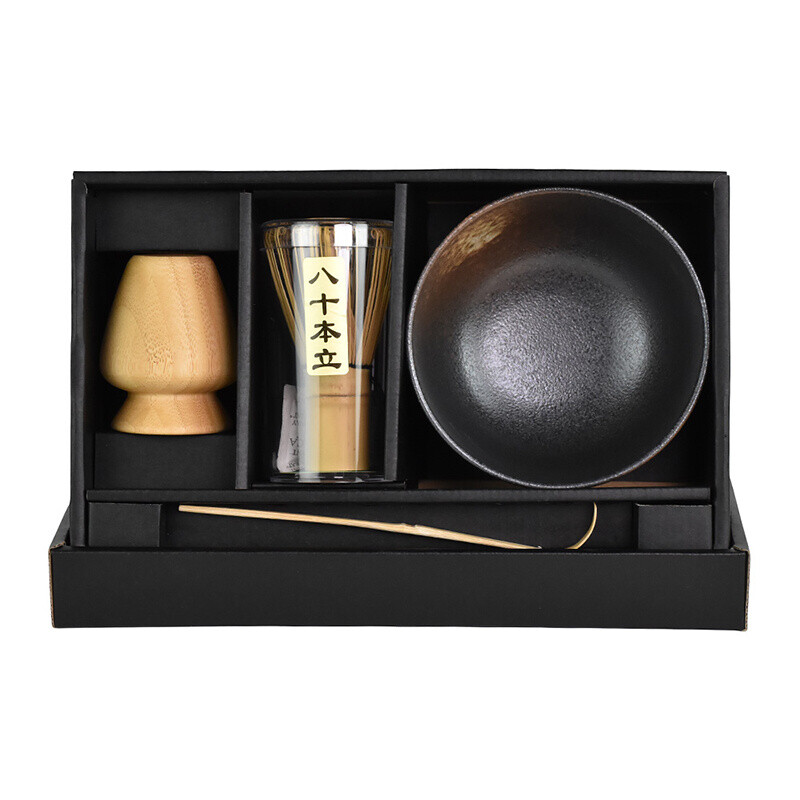 Matcha Ceramic Set Japan Kurobizen