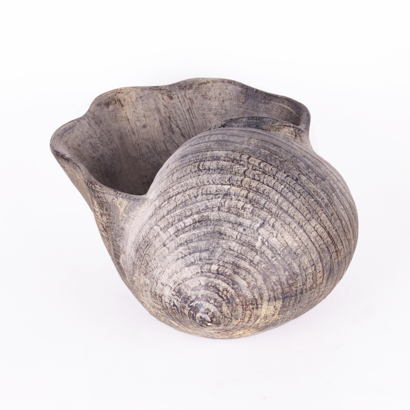 Concrete Flowerpot Shell 29 cm Brown