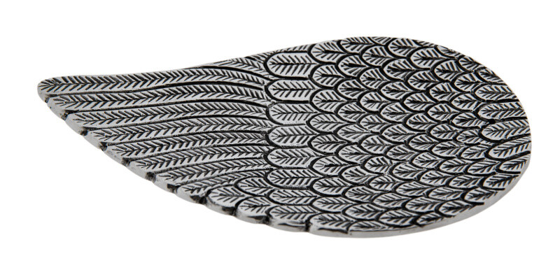 Incense Stick Holder - Metal Angel Wing Silver