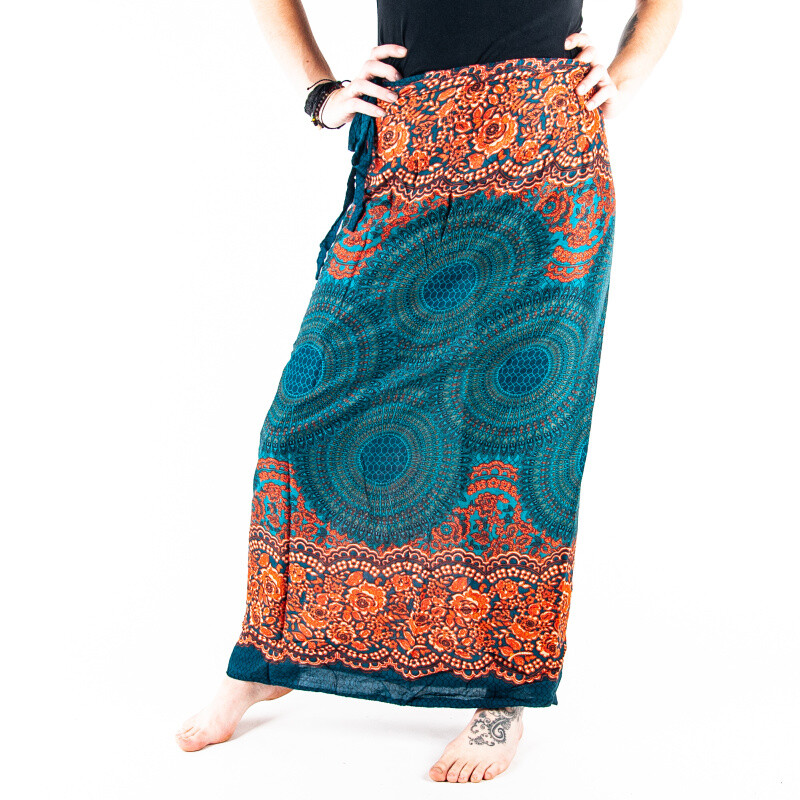 Skirt Honeycomb Mandala Split Petrol