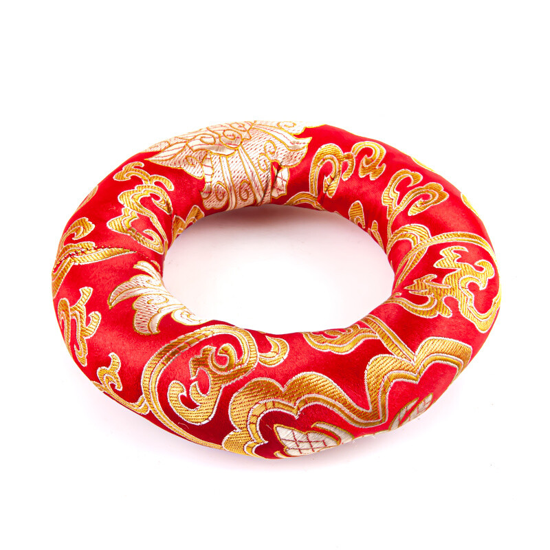 Tibetan Bowl Mat Orient Circle 16 cm Red