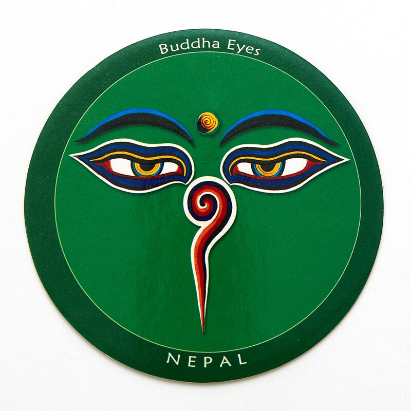 Sticker Tibet - Buddha Eyes - Green