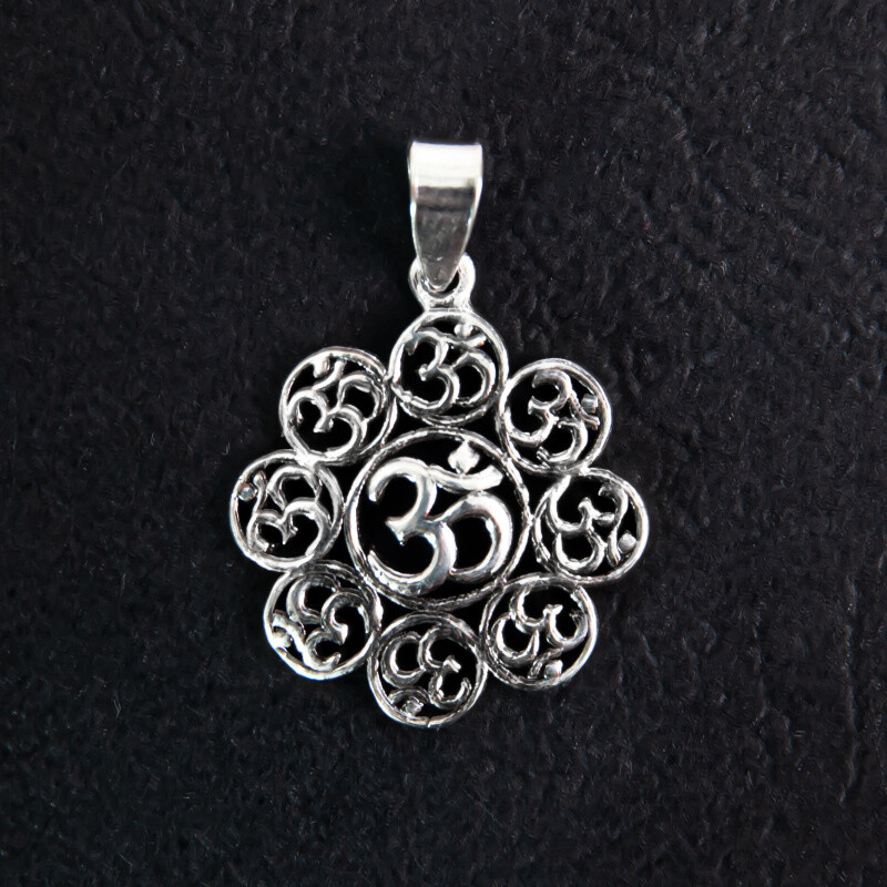 Silver Pendant Ohm Flower