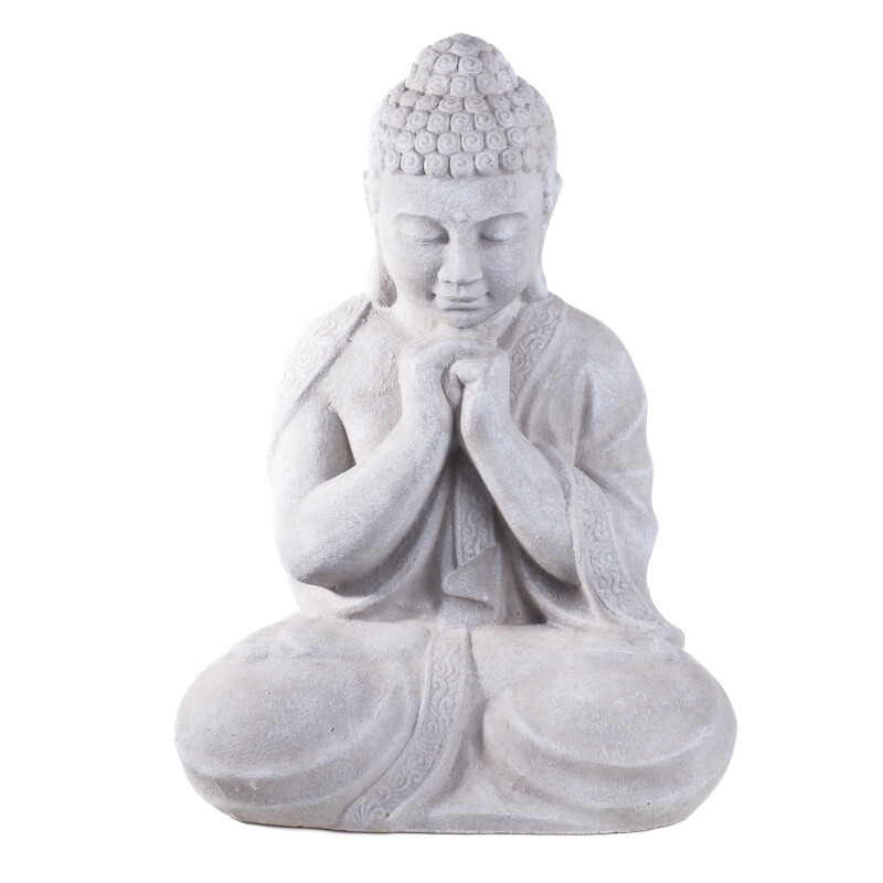 Concrete Statue Buddha Praying 60 cm Grey