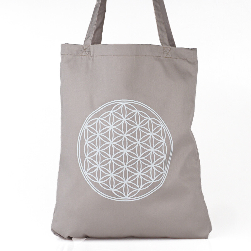 Bag Shoppy Flower of Life Grey