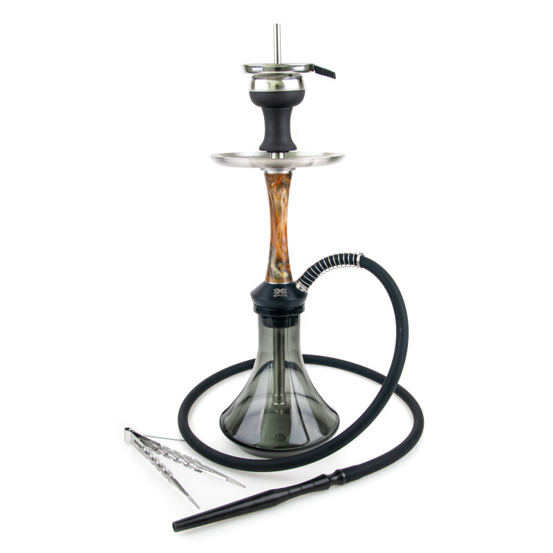 Hookah Aladin Epox Nylon 425 Black & Brown Wood - Black