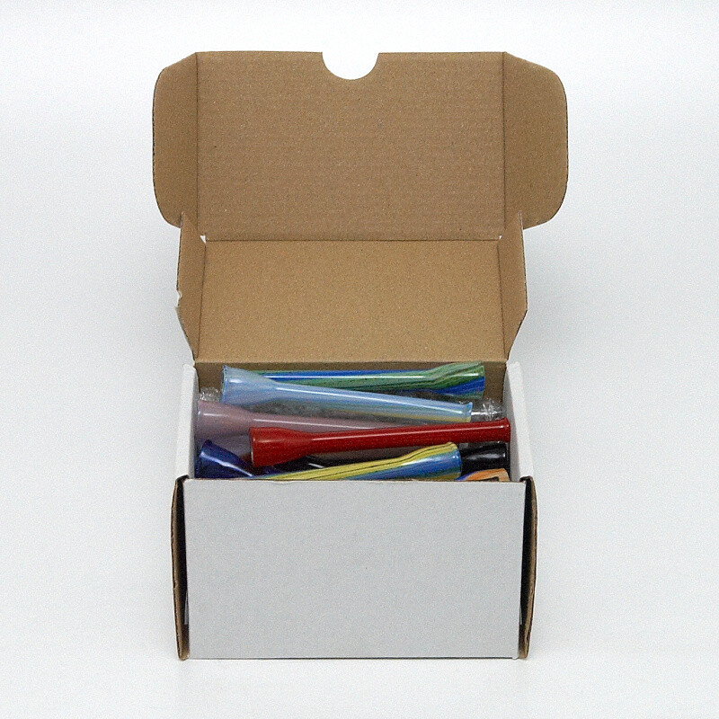 Glass Pipe Coloured Quill 9 cm Box 40 pcs