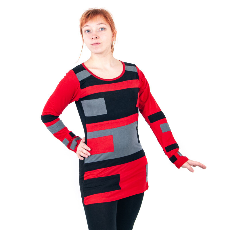 Top Joy 08 Long Sleeve M Red-Black