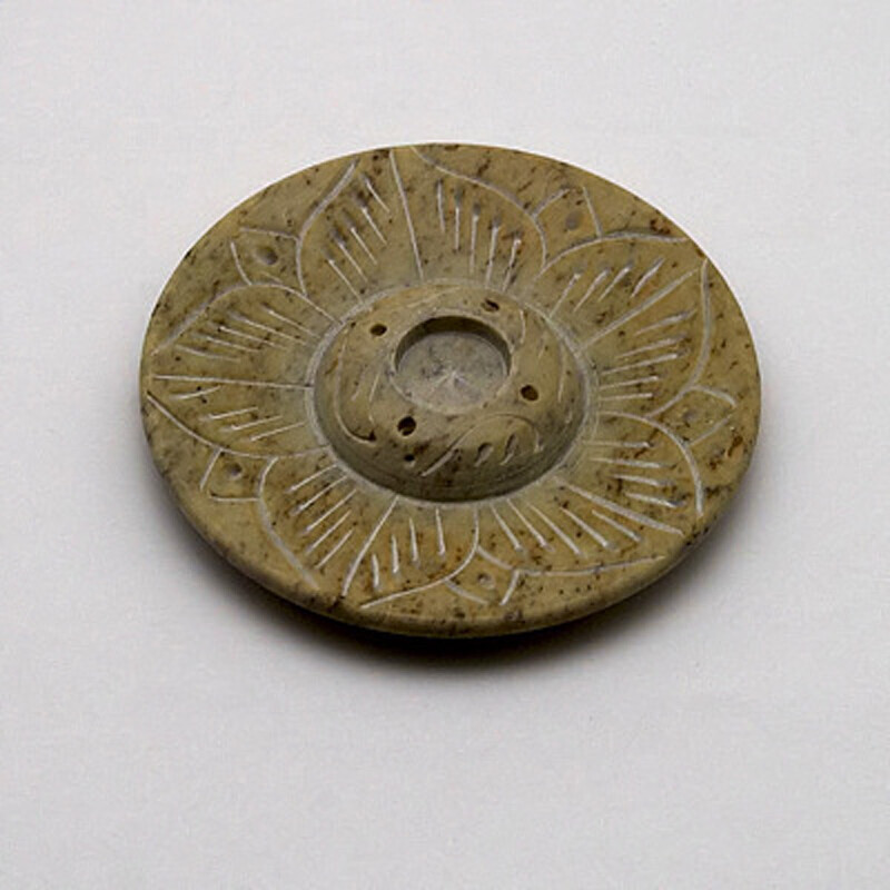 Incense Stick Holder - Plate Stone Lotus