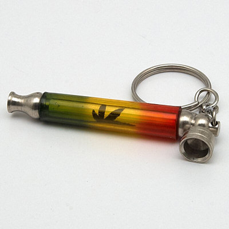 One-hitter Metal Key Ring Rasta