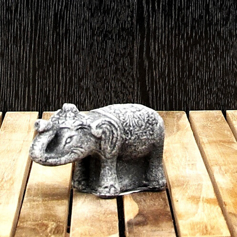 Statuette Stone Elephant 6 cm Grey