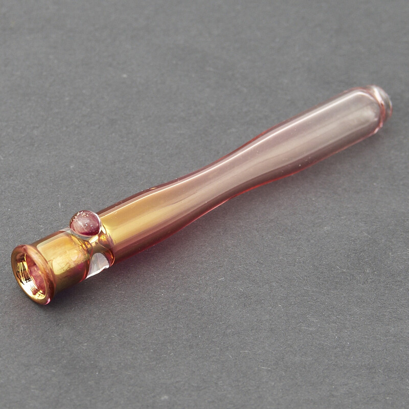Glass Pipe Pyrex Chillum Tahiti 9 cm Golden