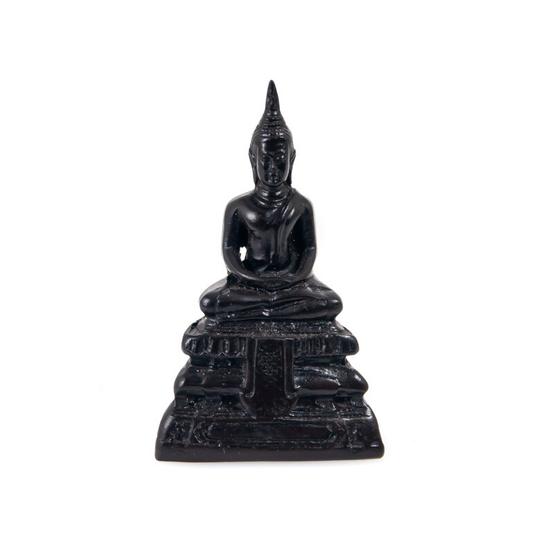 Statuette Resin Buddha Meditation 7,5 cm Black