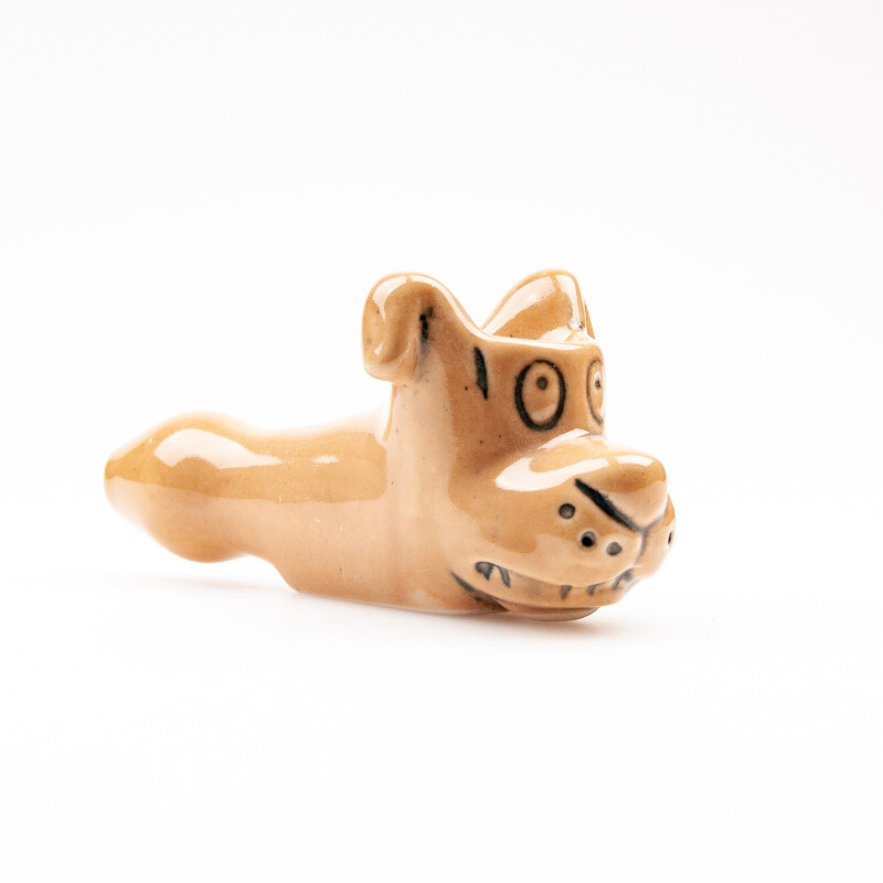 One-hitter Ceramic Ernest the Dog 12 cm Brown