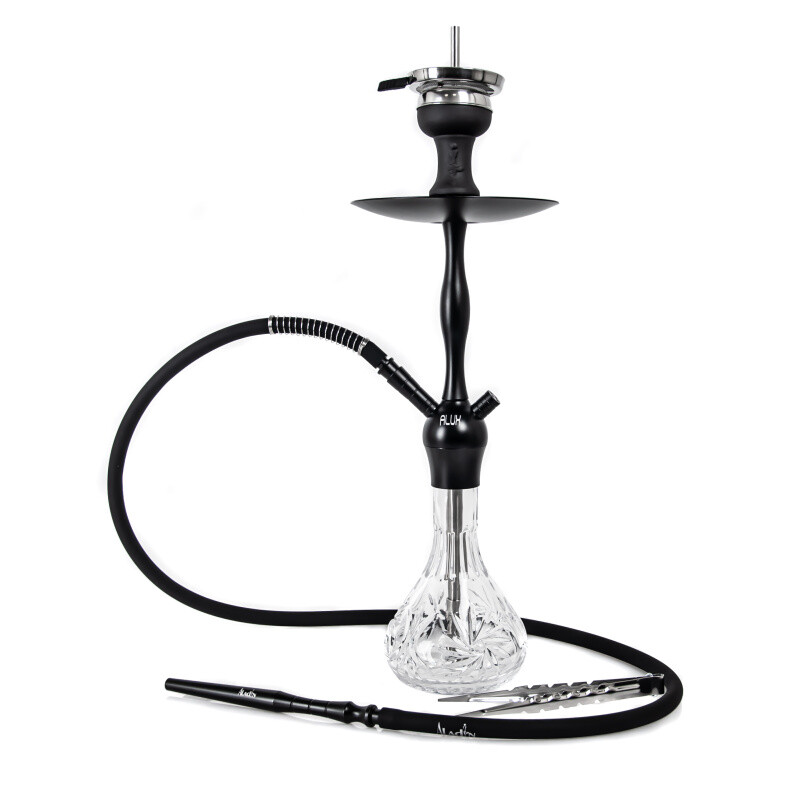 Hookah Aladin Alux Admiral Black 50 cm Clear