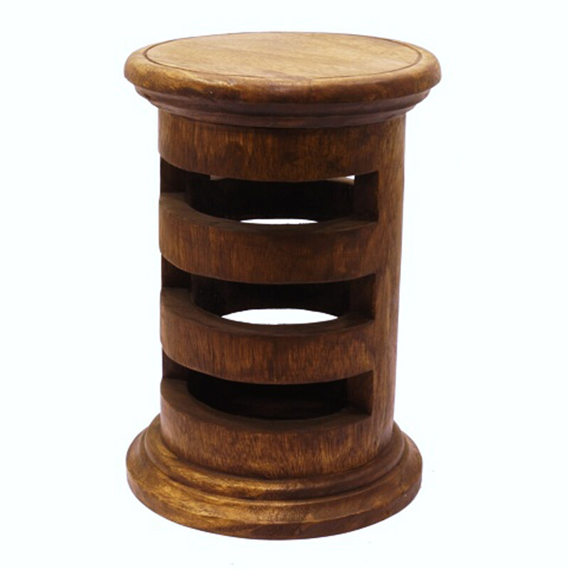 Wooden Round Stool Hole
