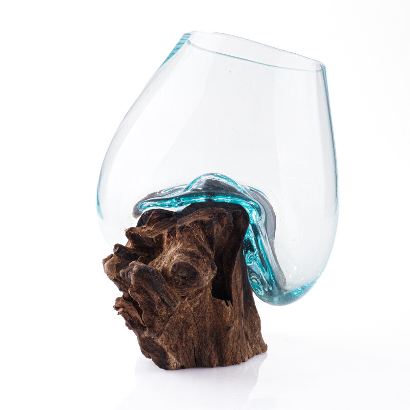 Glass Jar on Driftwood Medium 04