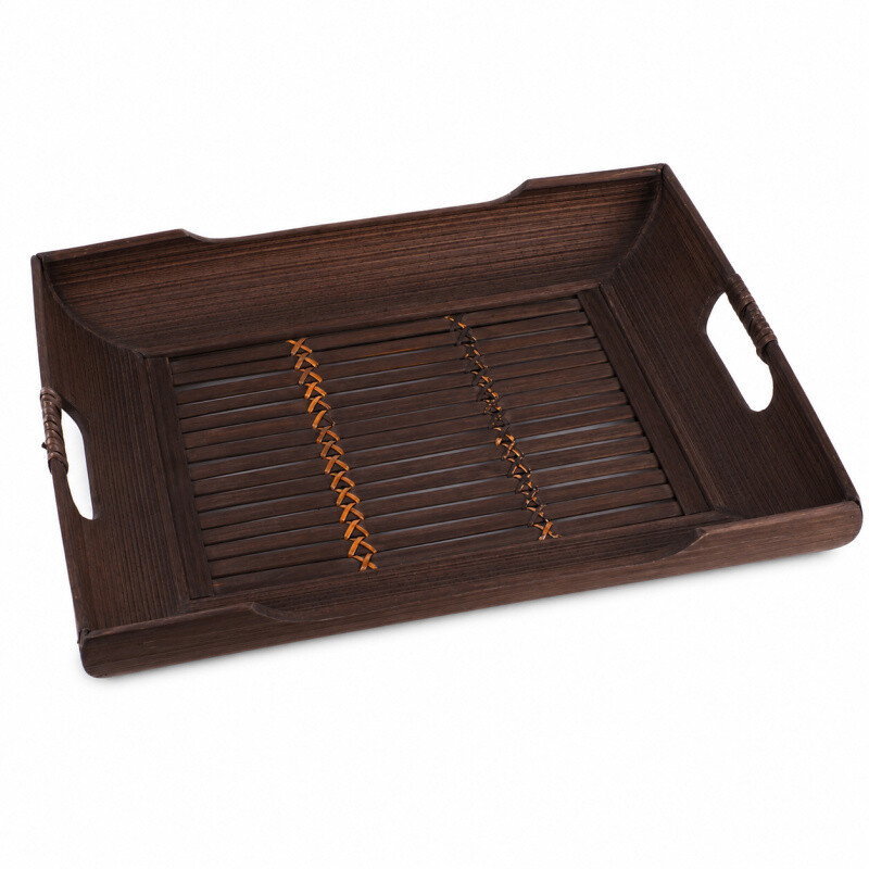 Bamboo Tray Rectangle 03 35 x 28 cm Brown