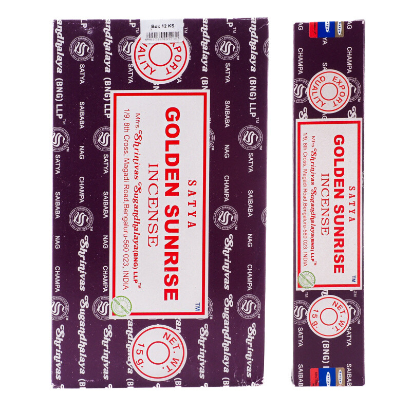 Indian Incense Sticks Satya PK Golden Sunrise 15 g