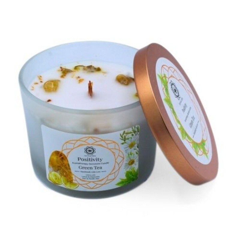 Candle Green Tree Gemstone Positivity Green Tea 256 g