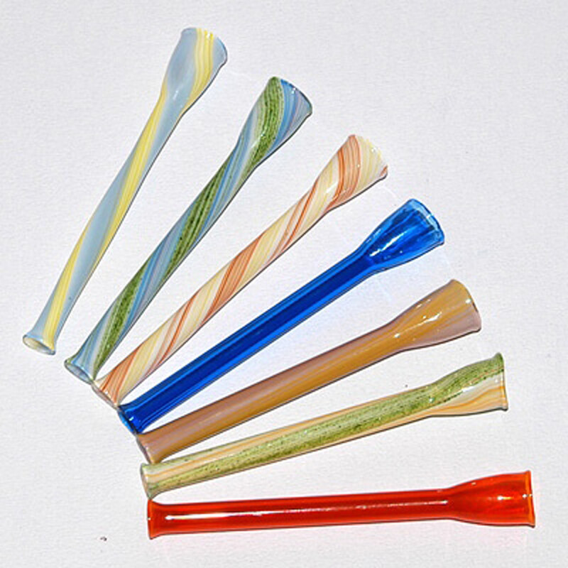 Glass Pipe Coloured Quill 9 cm
