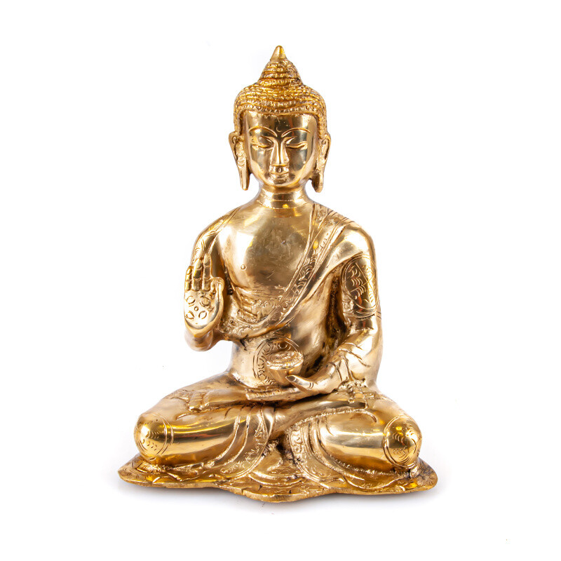 Statuette Metal Buddha 20 cm 01