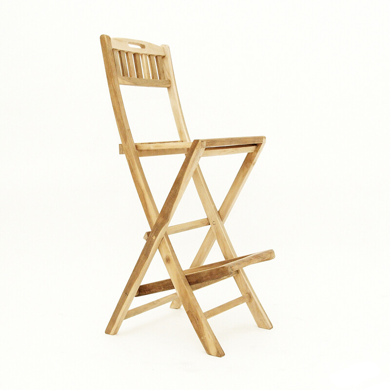 Teak - folding bar stool
