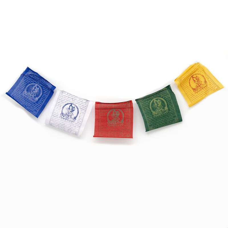 Tibetan Prayer Flags v6 White Tara 20 x 24 cm 10 pcs