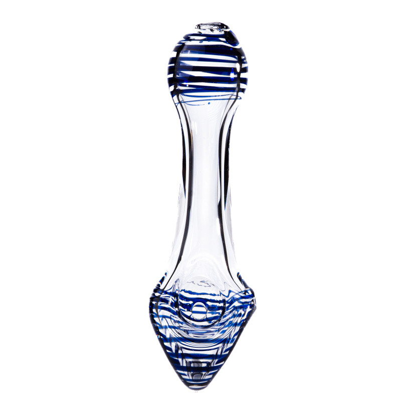 One-hitter Pyrex Magic Mushroom Blue