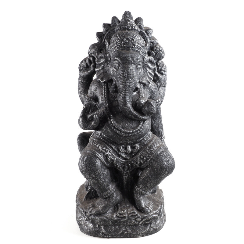 Concrete Statue Ganesha 60 cm Grey
