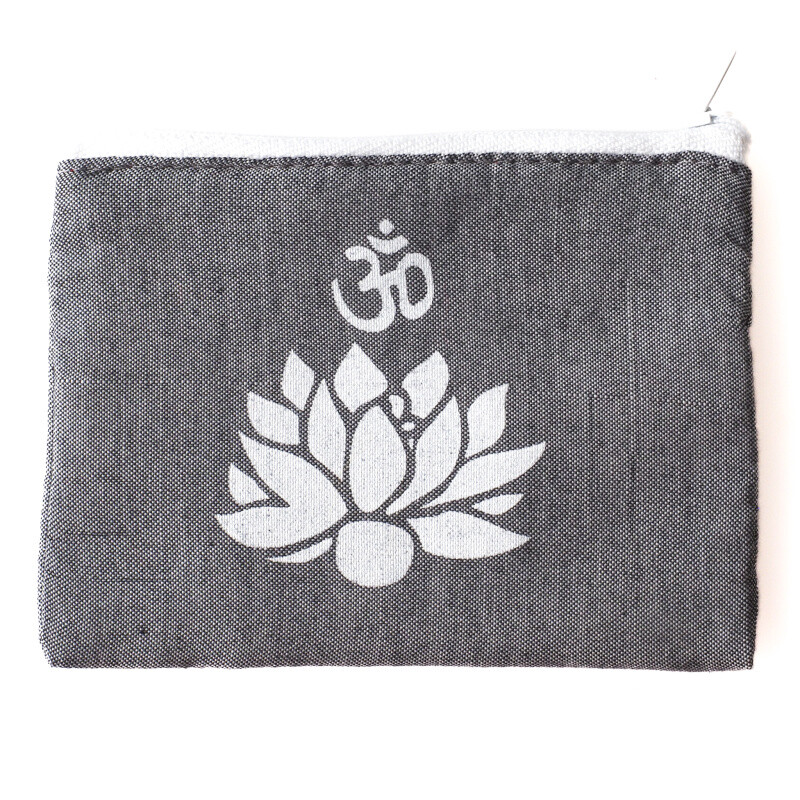 Purse Zippy Om Lotus Grey