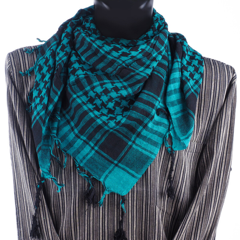 Headscarf Palestine Arafat Cotton Green / Blue