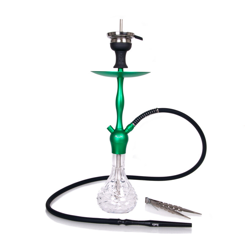 Hookah Aladin Alux Admiral Green 50 cm Clear