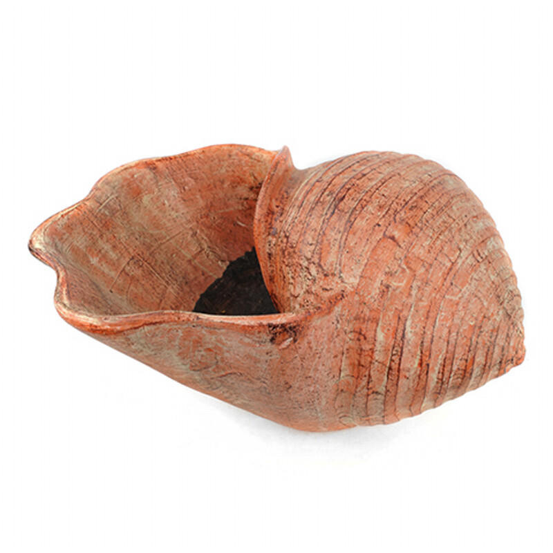Concrete Flowerpot Shell 29 cm Red