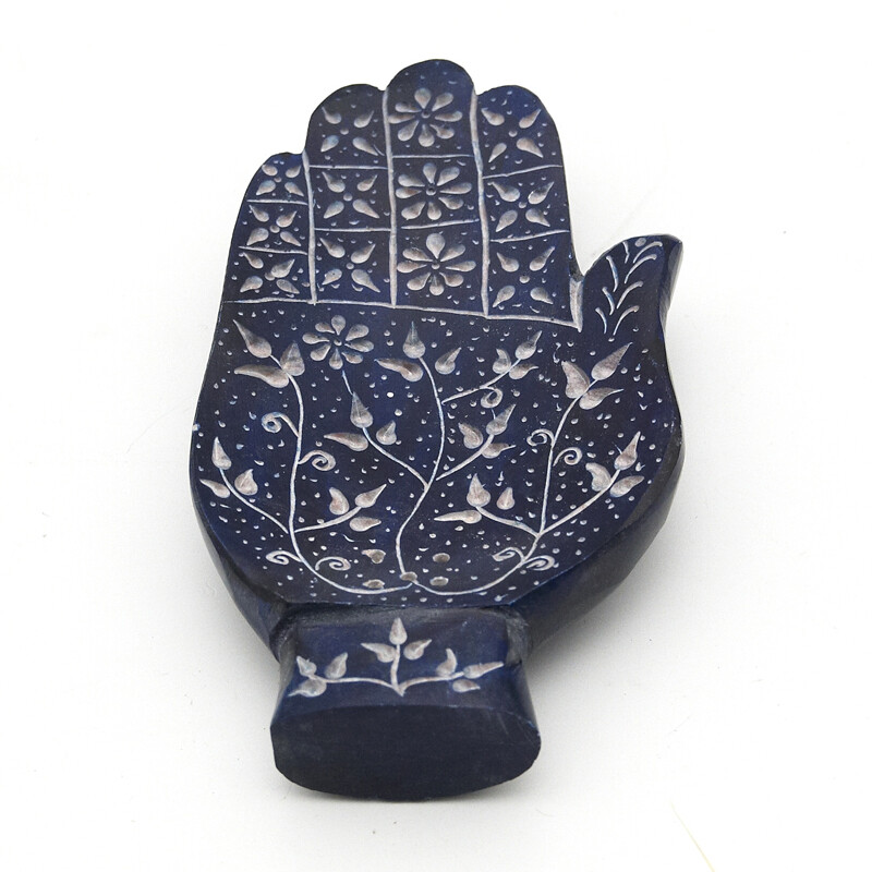 Incense Stick Holder - Stone Hand Blue