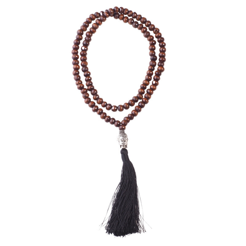 Japa Mala Buddha Head Dark 09 mm Black