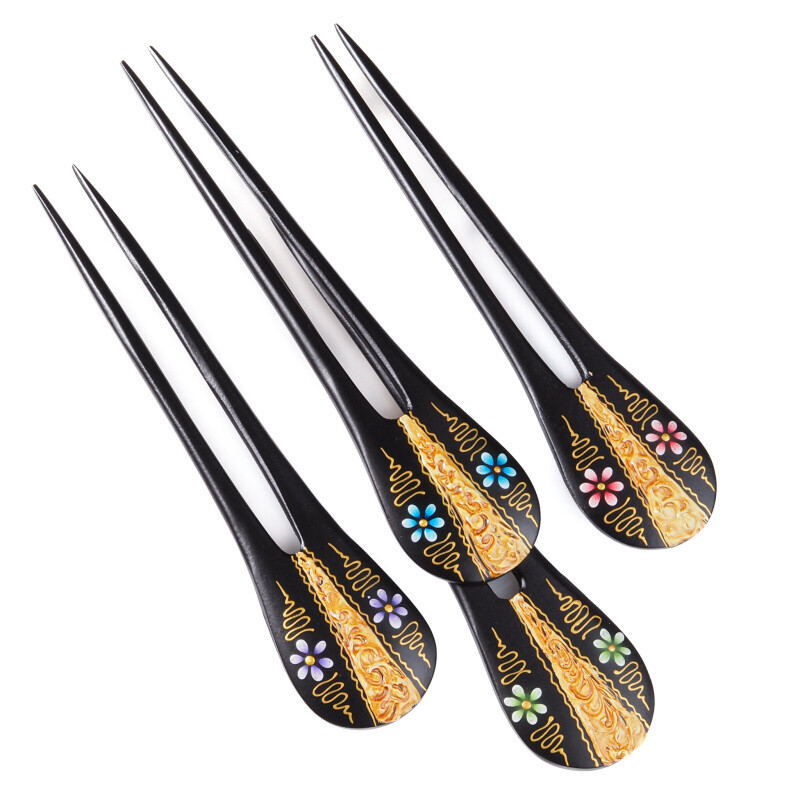 Hair Stick Double Flower 02