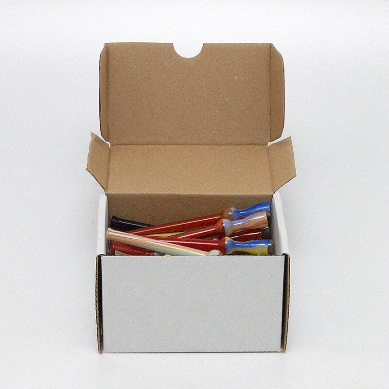 Glass Pipe Coloured Joint 10 cm Box 40 pcs