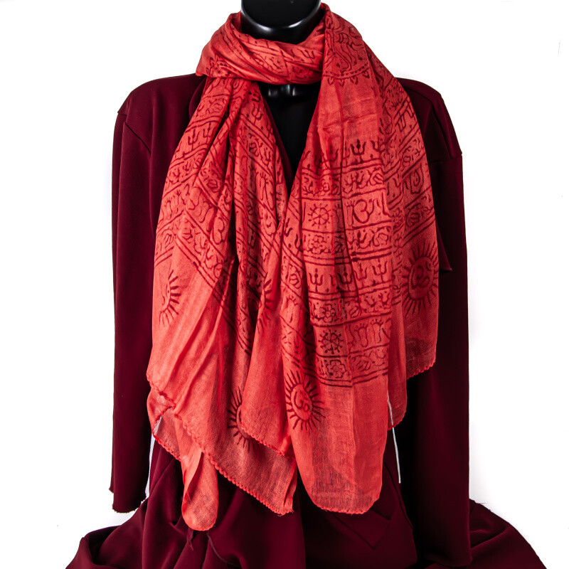 Shawl Mantra Red