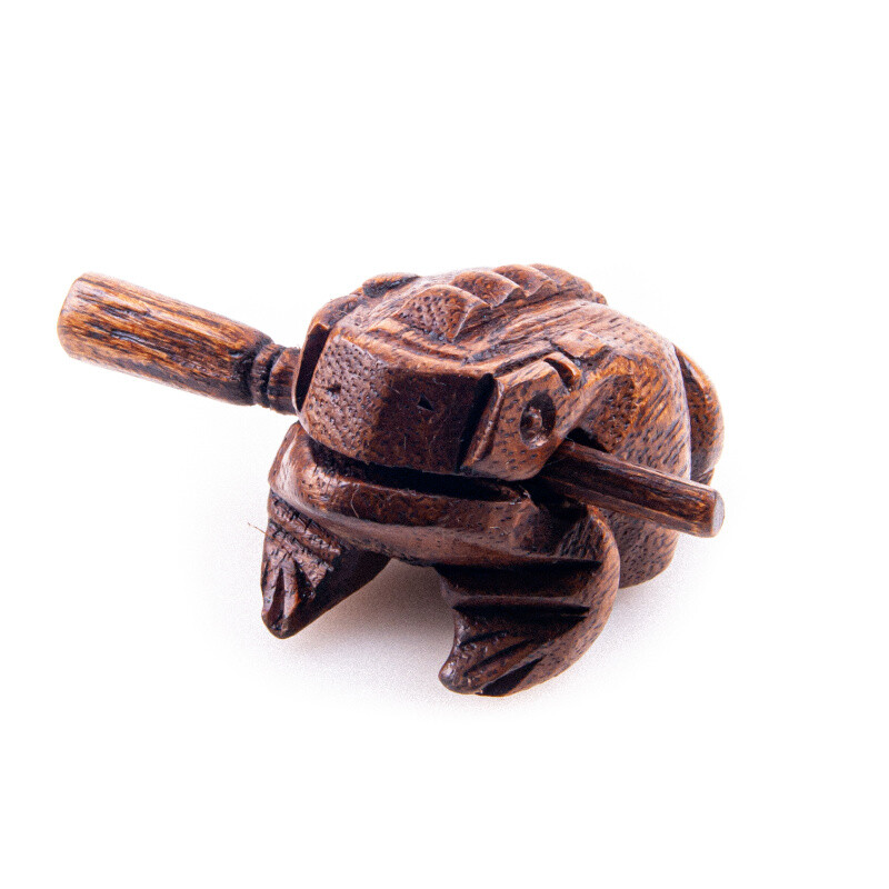 Playing Wooden Frog 6 cm Brindle