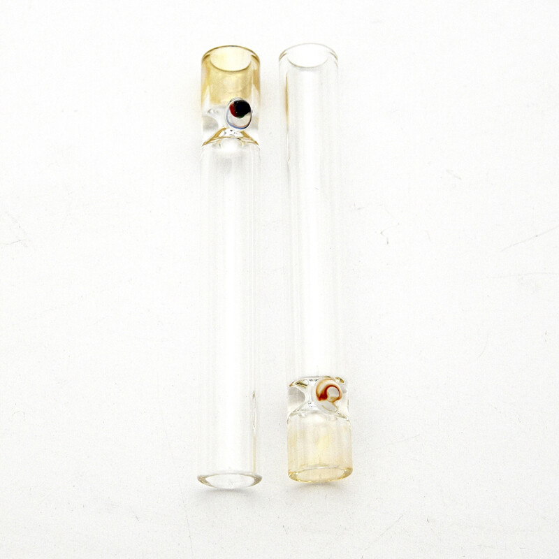 Glass Pipe Pyrex Chillum Light 8 cm with Ball