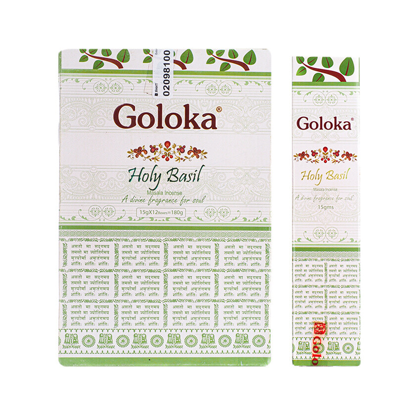 Indian Incense Sticks Goloka Masala Holy Basil 15 g